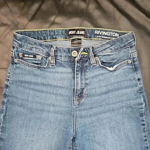 DKNY Rivington  Slim Straight Crop Jeans Denim Original Sz 28 High Rise